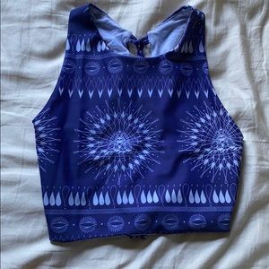 patterned athletic tank top